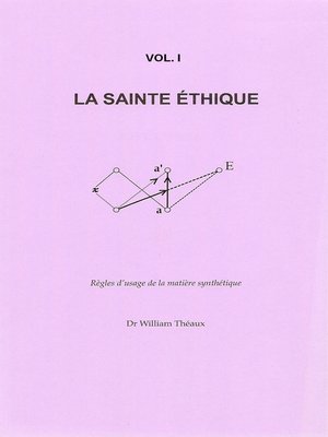 cover image of La Sainte Ethique
